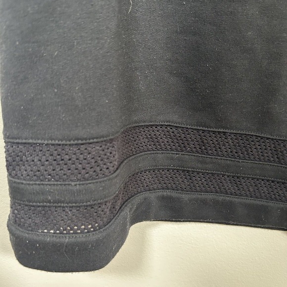 Scotch & Soda M Womens OVERSIZED Sweatshirt Dress Mesh Trim Black 6 8 - Picture 4 of 8